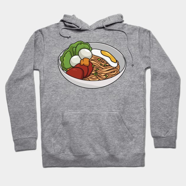 Noodle cartoon illustration Hoodie by Miss Cartoon